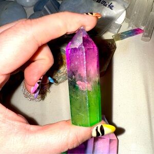 Vibrant Quartz Crystal Point